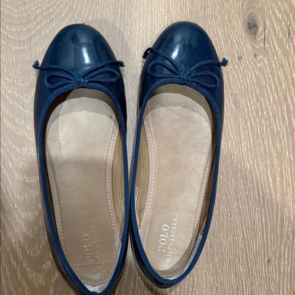Polo by Ralph Lauren Women's Navy Flats with Bow